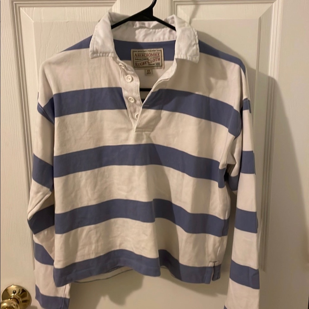 Abercrombie womens xs crop rugby shirt